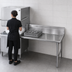 Thumbnail image #3 for Advance Tabco Straight Right-Attach Dish Table with 10-1/2