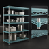 Thumbnail image #3 for EagleGard 4-Tier Starter Wire Shelving Unit, 42 W x 18 D x 74 H, Hybrid Epoxy Finish