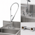 Thumbnail image #3 for EasyInstall Deck-Mount Pre-Rinse Unit with 8-Inch Add-On Faucet and Spring Gooseneck