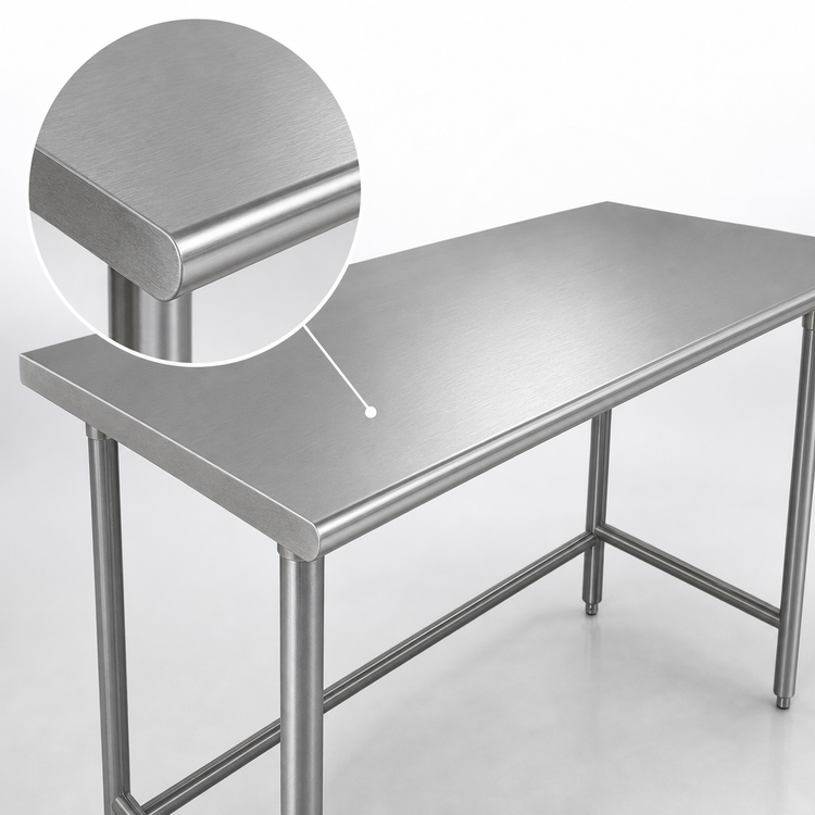 Product image #3 for Advance Tabco 60"W x 24"D 14 Gauge 304 Stainless Steel Flat Top Work Table with Galvanized Open Base