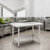 Thumbnail image #3 for Deluxe Series Stainless Steel Work Table with Adjustable Undershelf, 108 x 30 Inches
