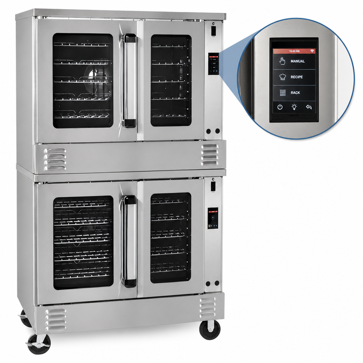 Product image #3 for Southbend Platinum Series Full-Size Double-Deck Gas Convection Oven, Standard Depth, Touchscreen Controls