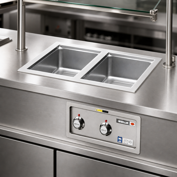 Product image #3 for Wells MOD-127TD Built-In Electric Top-Mount Hot Food Well with Drain
