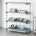 Thumbnail image #3 for MetroMax i 30-Inch W x 24-Inch D x 63-Inch H Add-On Polymer Shelving Unit, 4-Shelf Open Grid, Blue