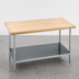 Thumbnail image #3 for Advance Tabco 72-Inch x 30-Inch Maple Top Work Table with Adjustable Undershelf and Galvanized Base