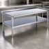 Thumbnail image #3 for Eagle Group 84-3/8 Inch Stainless Steel Griddle/Equipment Stand with Open Base and Adjustable Undershelf
