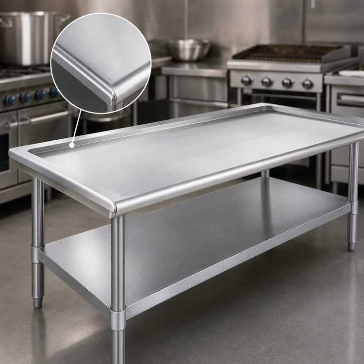 Product image #3 for Eagle Group T2436SGS Stainless Steel Griddle/Equipment Stand with Adjustable Undershelf, 36-3/8 in. x 24-3/8 in.