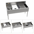 Thumbnail image #3 for Krowne MoveWell MW48 Adaptive Station Bin with Legs, 48 in W x 24 in D x 36-1/2 in H, Stainless Steel, Without Cold Plate
