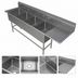Thumbnail image #3 for John Boos Pro-Bowl 4-Compartment Sink with Right Drainboard, 20 x 20 x 12 Bowls, 16-Gauge Stainless Steel