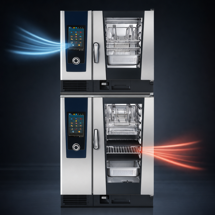 Product image #3 for RATIONAL iCombi Pro Combi-Duo Double Stack Electric Combi Oven, 6-Half Size on 10-Half Size, 208/240V 3-Phase