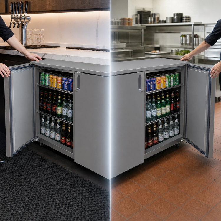 Product image #3 for Glastender CP1RL48 48-Inch Low-Profile 4-Door Pass-Thru Back Bar Cooler, Remote Refrigeration