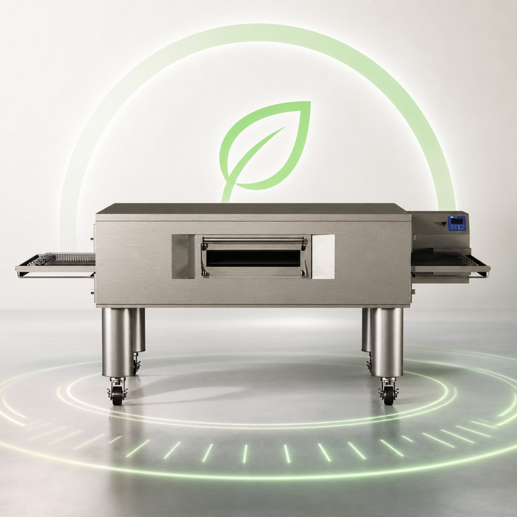 Product image #3 for Middleby Marshall X70G-CO Energy Management Single-Deck Natural Gas Conveyor Pizza Oven, 70-Inch Chamber, 32-Inch Belt