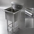 Thumbnail image #3 for John Boos Pro-Bowl 1-Compartment Stainless Steel Floor Model Sink with 18 x 24 x 14-Inch Bowl, 10-Inch Backsplash, and Legs