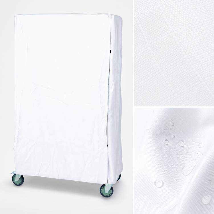 Product image #3 for Quantum White Nylon Wire Cart Cover for 18 x 36 x 74 Inch Carts