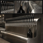 Thumbnail image #3 for Perlick Corporation 3076-23 Modular Wall-Mount Air-Cooled Draft Beer Dispensing Tower, 23-Faucet, Stainless Steel, 69"W x 22-3/4"H