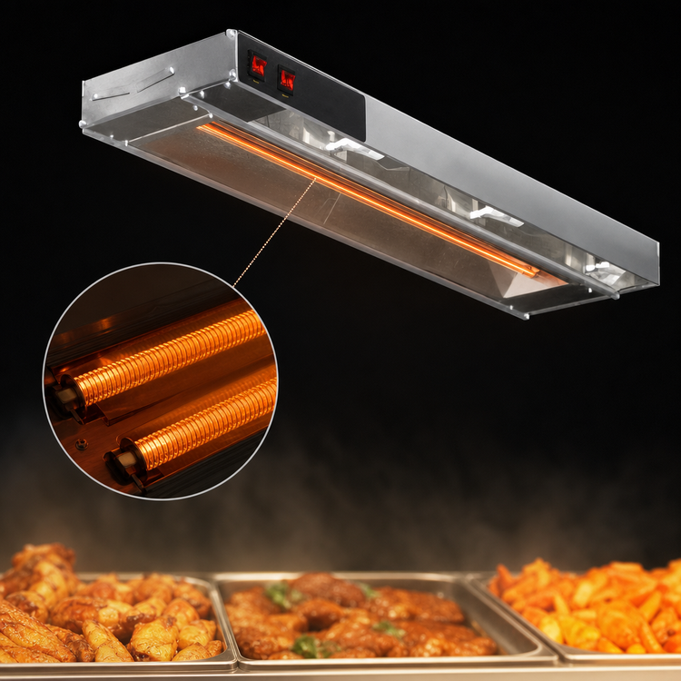 Product image #3 for Eagle RedHots 96-Inch Single Lighted High-Watt Rod-Type Strip Heat Lamp, 208V