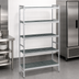 Thumbnail image #3 for Fermostock 5-Tier Starter Polymer Shelving Unit with Removable Inserts, 83-Inch H x 26-Inch W x 18-Inch D