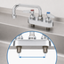 Thumbnail image #3 for T&S Brass B-1111-CR-M Workboard Mixing Faucet, Deck Mount, 4-Inch Centers, 8-Inch Swing Nozzle