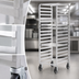 Thumbnail image #3 for Channel 403A All-Welded Standard Heavy-Duty Aluminum End-Load Bun Pan Rack with 5-Inch Swivel Casters