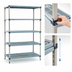 Thumbnail image #3 for MetroMax Q 48 Inch W x 21 Inch D x 74 Inch H 5-Shelf Starter Shelving Unit with Polymer Posts
