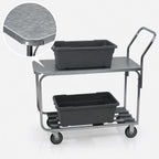 Thumbnail image #4 for Channel Manufacturing STKC200G 2-Shelf Stocking/Marking Truck, Galvanized Deck, Chrome-Plated Steel, 5-Inch Full-Swivel Casters