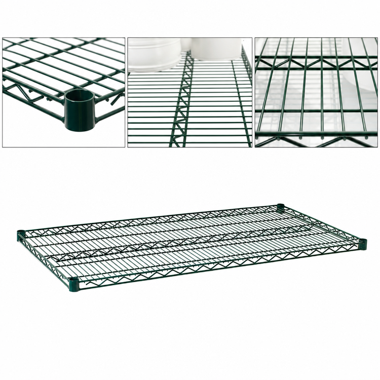 Product image #4 for Metro Super Erecta Super Wide 42" x 30" Wire Shelf, Metroseal Green Epoxy-Coated with Microban