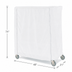 Thumbnail image #3 for Metro 48 x 21 x 74 Inch White Cart Cover for Queen Mary & Banquet Carts