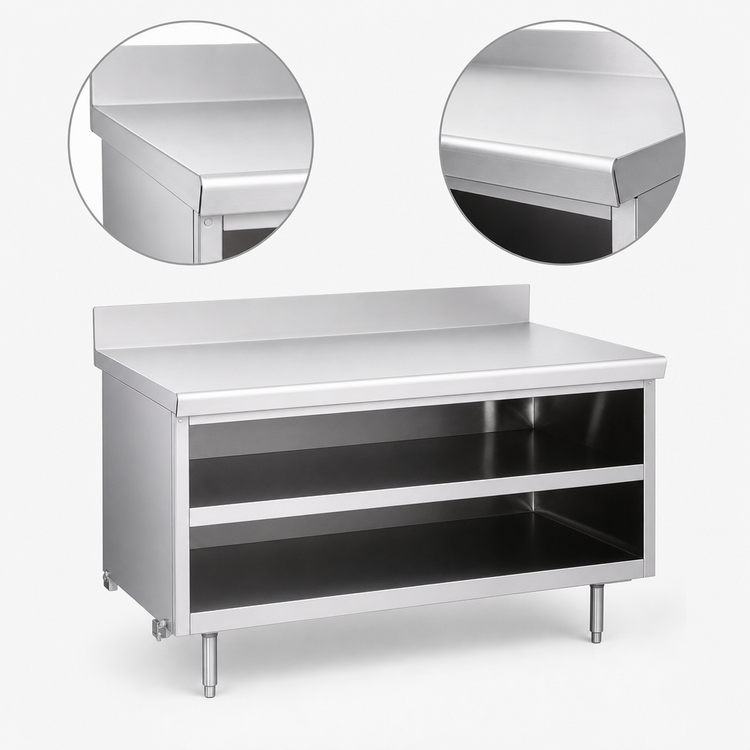 Product image #3 for La Rosa Refrigeration 24 Inch x 28 Inch Open Shelf Utility Stand with 304 Stainless Steel Top
