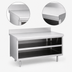 Thumbnail image #3 for La Rosa Refrigeration 24 Inch x 28 Inch Open Shelf Utility Stand with 304 Stainless Steel Top