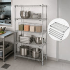Thumbnail image #3 for Metro Super Erecta A416C 24" W x 21" D x 63" H Chrome-Plated Wire Shelving Starter Unit with 4 Shelves