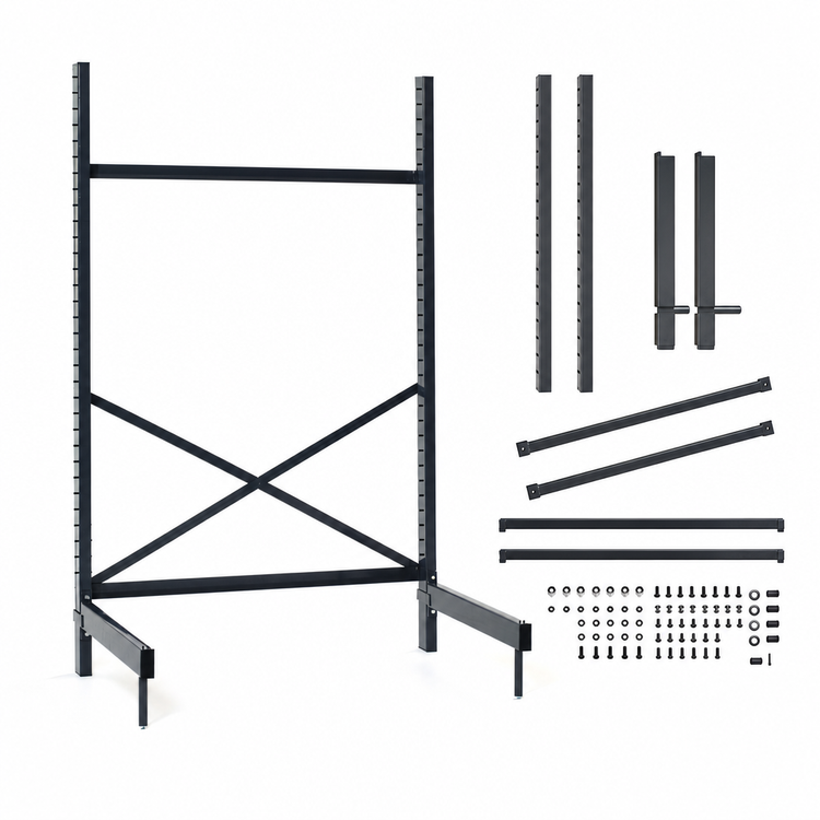 Product image #3 for Metro SmartLever Cantilevered Shelving Starter Base Kit, 76-1/4-Inch W x 28-1/2-Inch D x 86-3/8-Inch H, Epoxy-Coated Steel