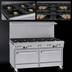 Thumbnail image #3 for Southbend Ultimate 60-Inch Commercial Gas Restaurant Range with 8 Open Burners and 2 Cabinets