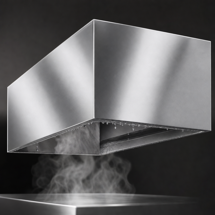 Product image #3 for Eagle Group SpecAir 42-Inch x 36-Inch Condensate Hood with 12-Inch x 12-Inch Exhaust Collar, 304 Stainless Steel