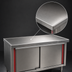 Thumbnail image #3 for Eagle Group Spec-Master Marine Counter Edge Stainless Steel Enclosed Work Table with Sliding Doors, 60
