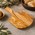 Thumbnail image #3 for American Metalcraft 9 x 8 Inch Olive Wood Rectangular Serving Peel with Short Handle
