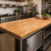 Thumbnail image #3 for Appalachian Red Oak Blended Edge Grain Island Countertop, 120 x 30 x 1-1/2 Inch, Penetrating Oil Finish