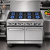 Thumbnail image #3 for CookRite 48-Inch 8-Burner LP Gas Range with Double Space Saver Ovens