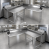 Thumbnail image #3 for Eagle Group Island-Design Clean Dish Table, 60-Inch Length, 30-Inch Working Depth, 16-Gauge 430 Stainless Steel
