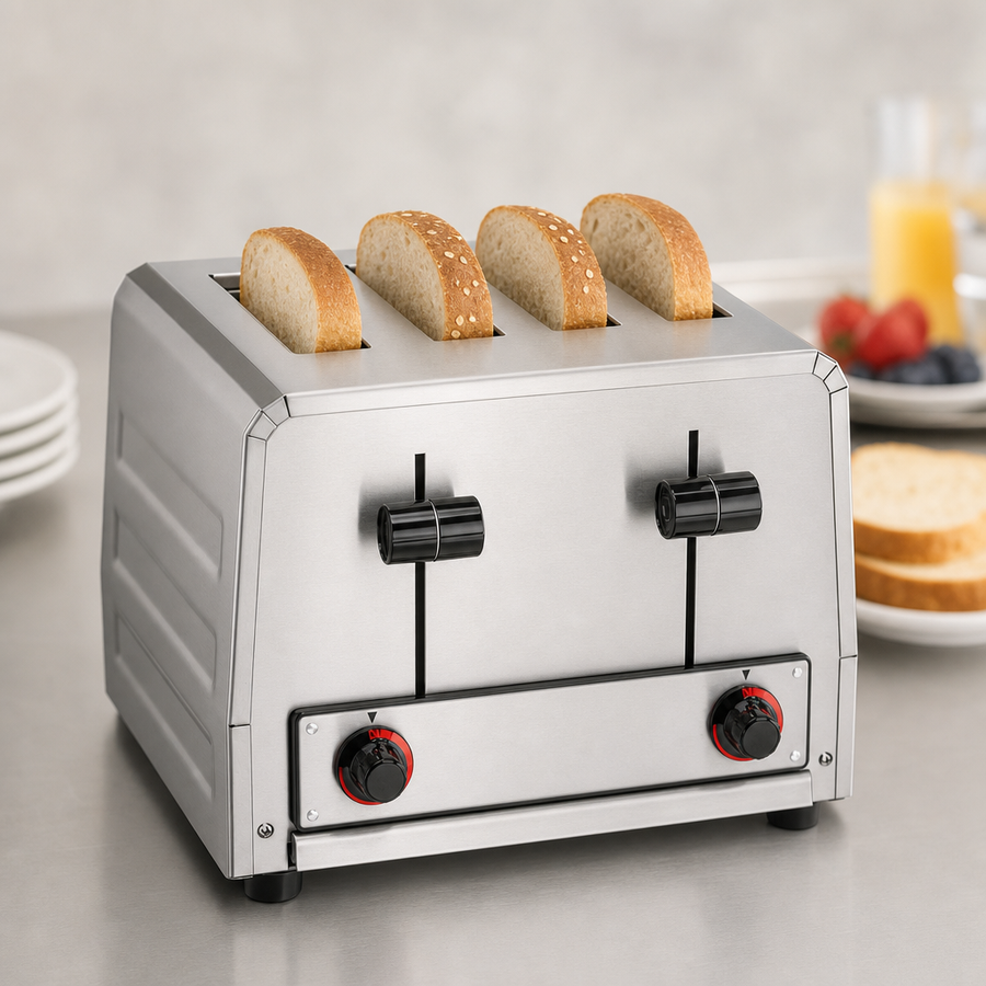 Four 1-1/8-Inch Toast Slots