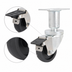 Thumbnail image #3 for BK Resources Adjustable Height 3-Inch Phenolic Swivel Plate Caster Kit with Toe Activated Brake, Set of 4