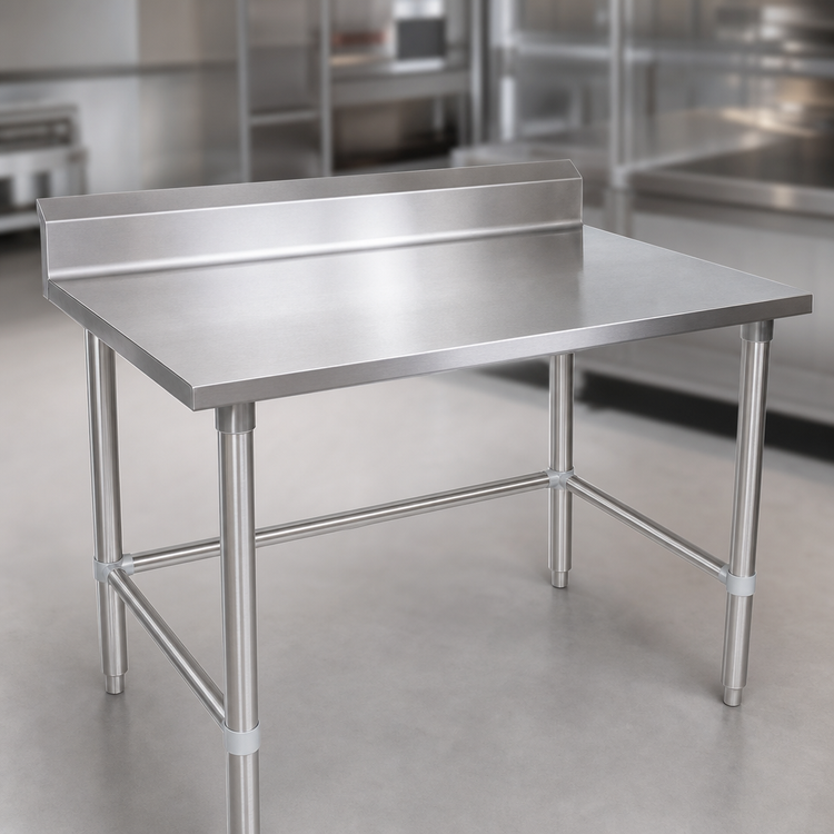 Product image #3 for John Boos Stallion 84-Inch x 24-Inch Stainless Steel Work Table with 5-Inch Backsplash