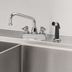 Thumbnail image #3 for Advance Tabco Deck-Mounted Manual Faucet with 4-Inch Centers, Swing Spout, and Melt-Down Spray Nozzle
