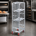 Thumbnail image #3 for Lifetime Tough Extra Heavy-Duty Aluminum End-Load Bun Pan Rack with Casters, 15-Pan Capacity