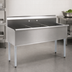 Thumbnail image #3 for Three-Compartment Utility Sink with Legs, 73-3/8 Inch W x 28 Inch D, 16 Gauge 430 Stainless Steel, No Drainboards