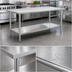 Thumbnail image #3 for Spec-Master Stainless Steel Work Table with Adjustable Undershelf, 120 x 30 Inch