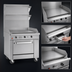 Thumbnail image #3 for Southbend Platinum Heavy Duty 48-Inch Gas Sectional Range with Manual Full-Width Griddle, Convection Oven Base, and Right Cabinet