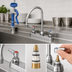 Thumbnail image #3 for T&S Brass B-1172-96-135X 8-Inch Center Deck-Mount Workboard Mixing Faucet with Swivel Gooseneck, 96-Inch Hose, and Spray Valve