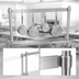 Thumbnail image #3 for 48-Inch Table-Mounted Pot Rack Add-On Bar