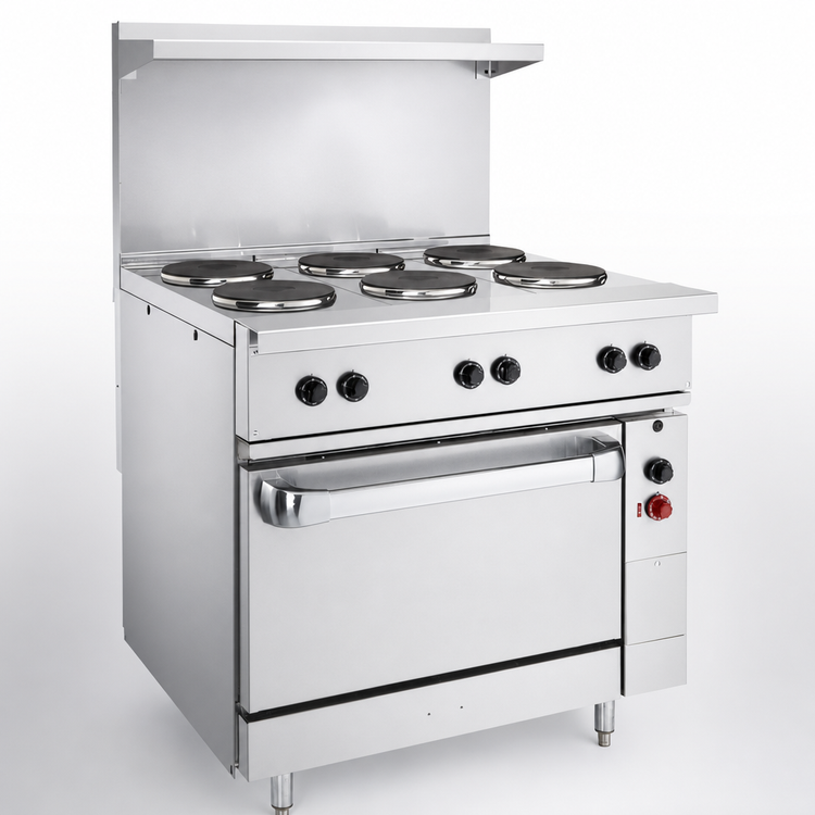 Product image #4 for Vulcan 36 Inch Electric Range with 6 French Hotplates and Standard Oversized Oven