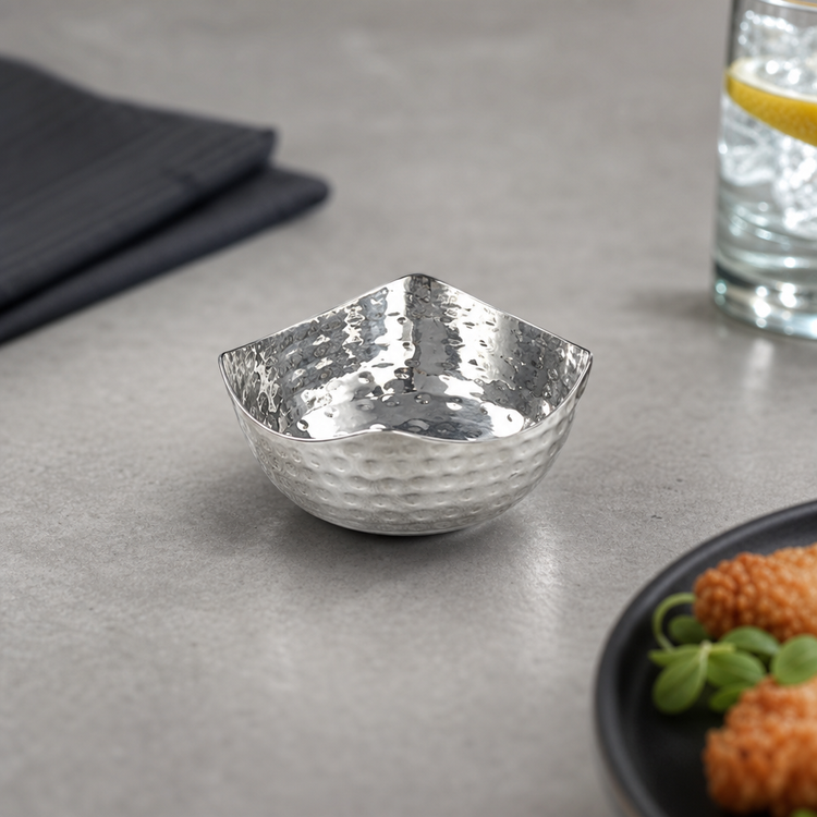 Product image #3 for American Metalcraft Squound Stainless Steel Hammered Snack Bowl, 3 oz, 3-1/8 Inch Dia. x 1-1/2 Inch H